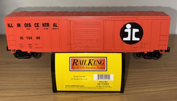 Picture of MTH RailKing Illinois Central 50' Modern Boxcar