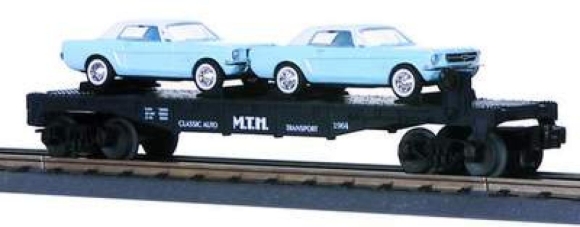 Picture of MTH RailKing Flatcar w/ (2) Ford Mustangs