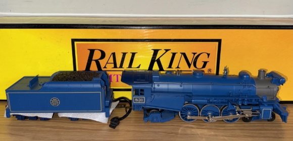 Picture of MTH RailKing Jersey Central "Blue Comet" 4-6-2 Pacific Steam Locomotive (like-new)