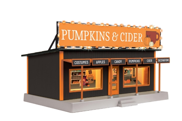 Picture of MTH RailKing Halloween 'Pumpkins & Cider' Roadside Stand w/ LED Lights