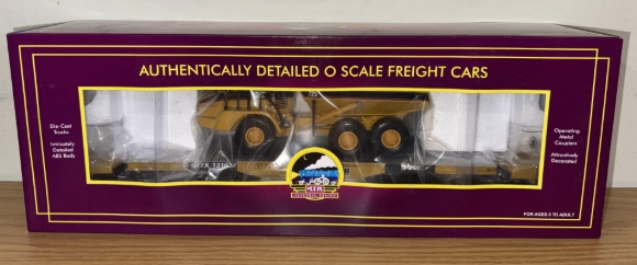 Picture of MTH Premier TTX 47' Heavy Duty Flatcar w/ CAT 725 Articulated Truck #131012