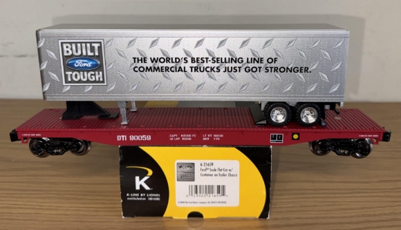 Picture of K-Line DT&I Scale Flatcar w/ Ford Trailer (used - bad box)