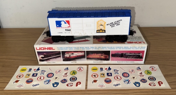 Picture of Lionel MLB Baseball Boxcar w/ Original Decal Sheets